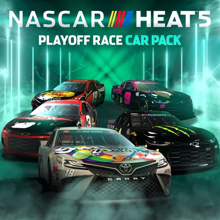 Обложка игры NASCAR Heat 5 — гоночный симулятор с локальным кооперативным режимом для PS4 и PS5